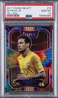 2017-18 Panini Select Tie-Dye #70 Neymar Jr. (#19/30) - PSA GEM MT 10